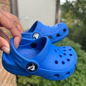 Blue Crocs size 5 toddler